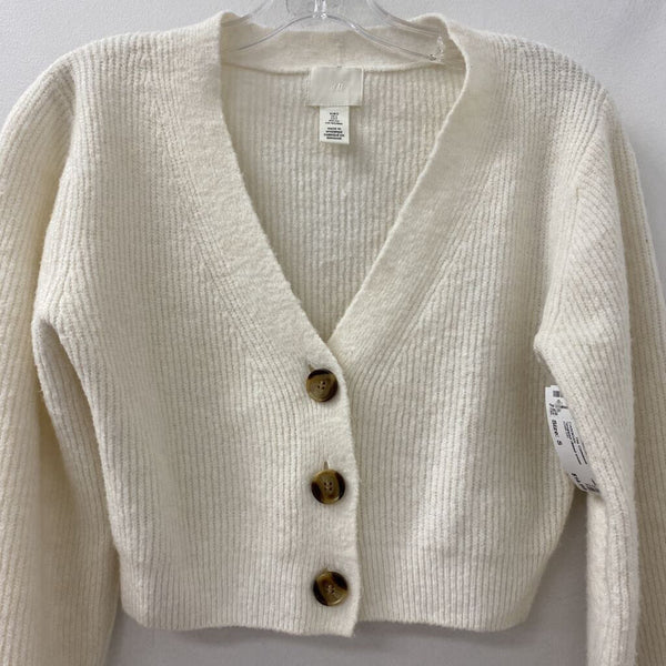 H&M WOMEN'S CARDIGAN cream S