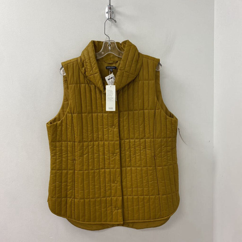 EILEEN FISHER WOMEN'S VESTS OUTERWEAR mustard XL