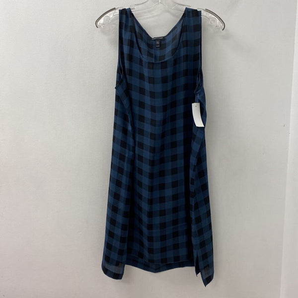 EILEEN FISHER WOMEN'S BLOUSE/SHIRT blue black XL