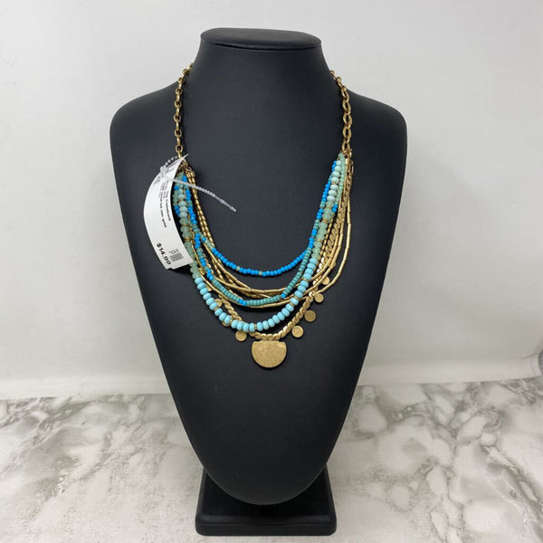 WOMEN'S NECKLACE gold turquoise