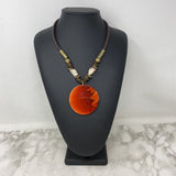 CHICOS WOMEN'S NECKLACE brown orange