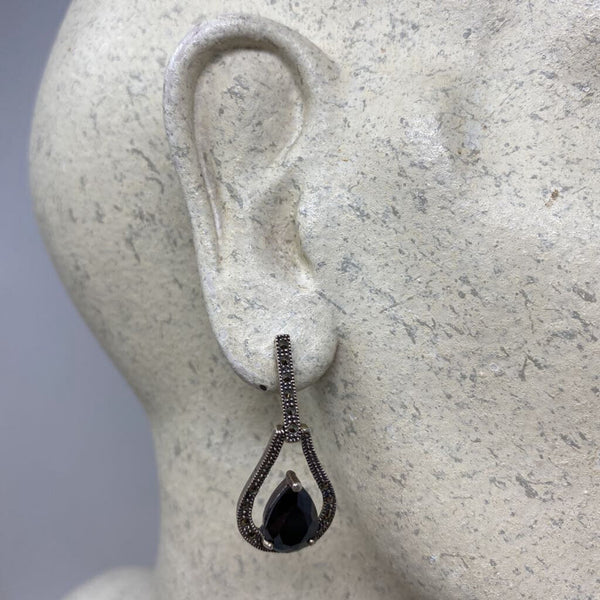 925 WOMEN'S EARRINGS black silver