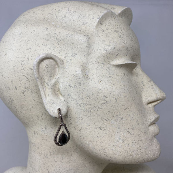 925 WOMEN'S EARRINGS black silver