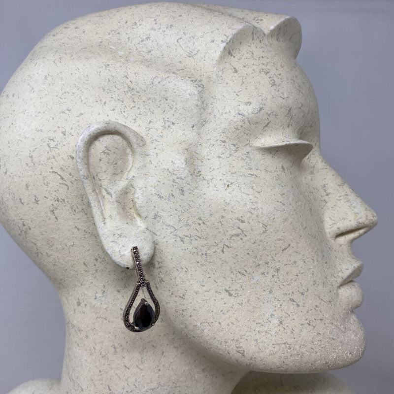 925 WOMEN'S EARRINGS black silver