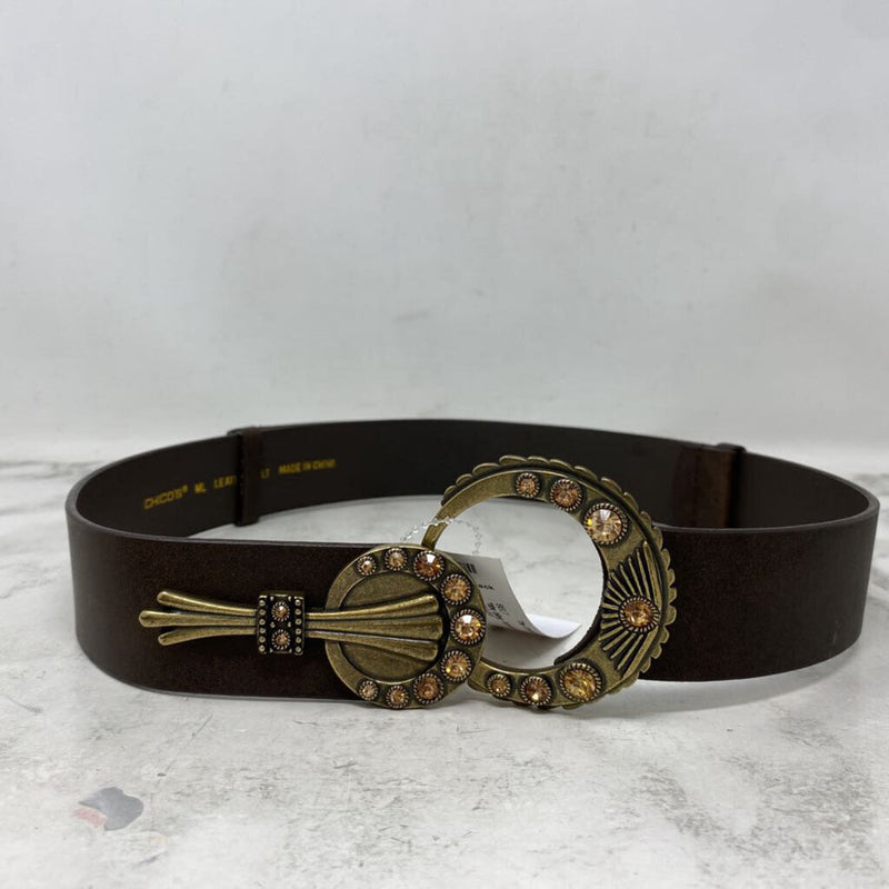 CHICOS WOMEN'S BELT brown gold M/L