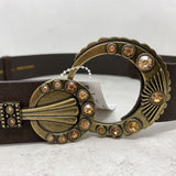 CHICOS WOMEN'S BELT brown gold M/L