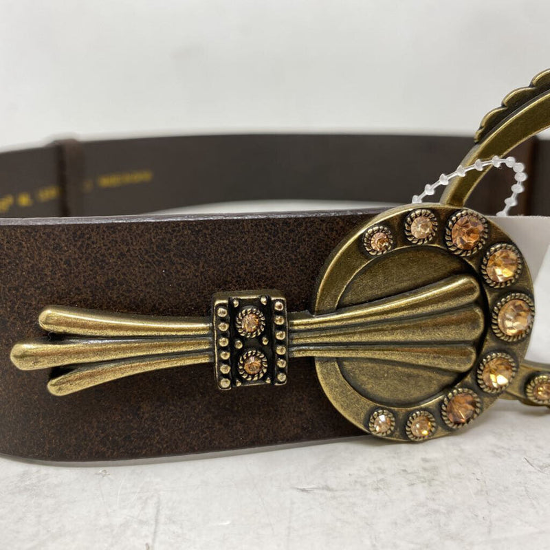 CHICOS WOMEN'S BELT brown gold M/L