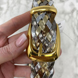 WOMEN'S BELT gold silver pewter S