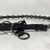 luisa cerano WOMEN'S BELT black silver 40