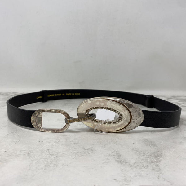 CHICOS WOMEN'S BELT black silver M/L