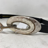 CHICOS WOMEN'S BELT black silver M/L