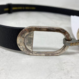 CHICOS WOMEN'S BELT black silver M/L