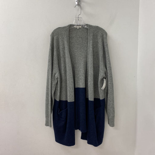 MADEWELL WOMEN'S CARDIGAN grey navy mix L