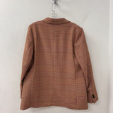H&M WOMEN'S BLAZER/JACKET burgundy beige mix 12