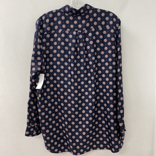 Banana Republic WOMEN'S BLOUSE/SHIRT navy red white mix L