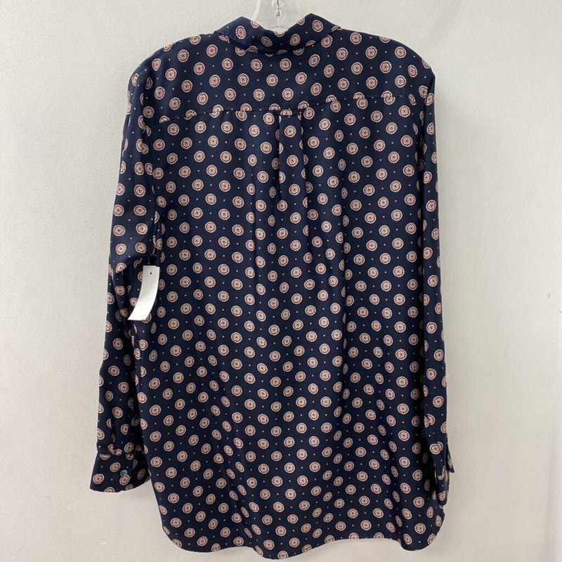 Banana Republic WOMEN'S BLOUSE/SHIRT navy red white mix L