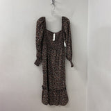 WOMEN'S DRESS black pink white mix M
