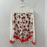 DEREK LAM 10 CROSBY WOMEN'S BLOUSE/SHIRT white orange pink mix 8