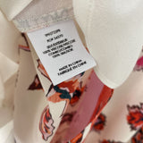DEREK LAM 10 CROSBY WOMEN'S BLOUSE/SHIRT white orange pink mix 8