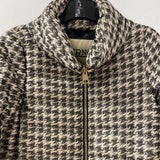 HERNO WOMEN'S COAT black cream mix XS