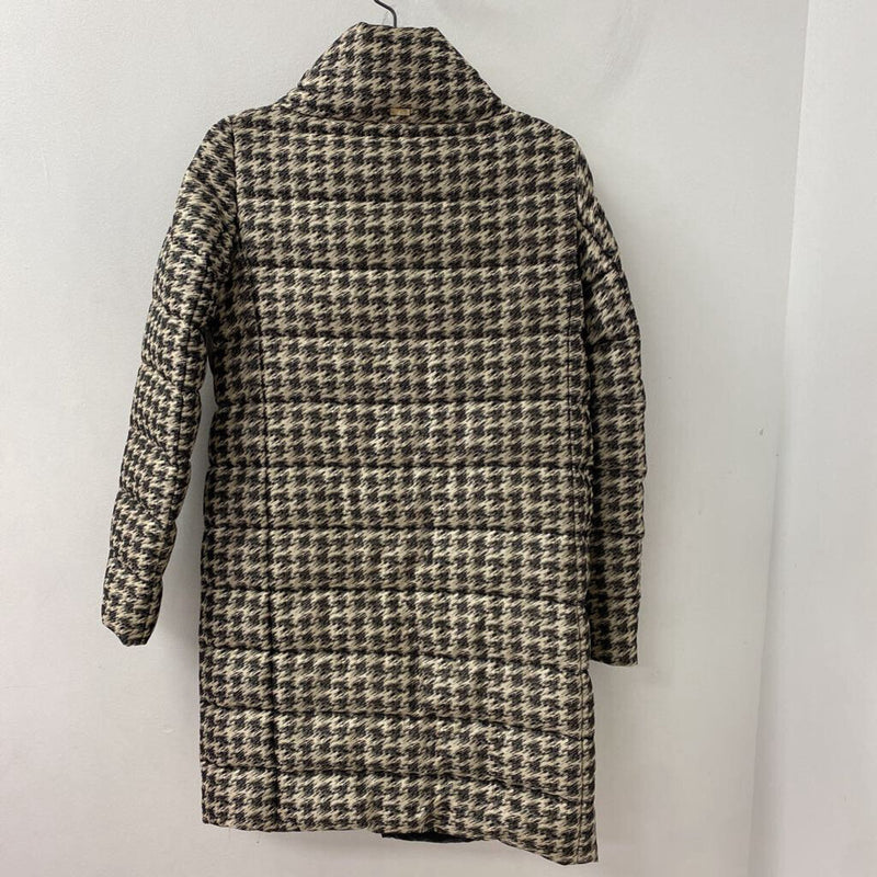 HERNO WOMEN'S COAT black cream mix XS