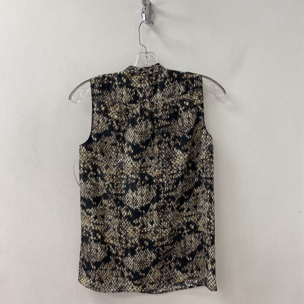 THEORY WOMEN'S TOP black cream mix S
