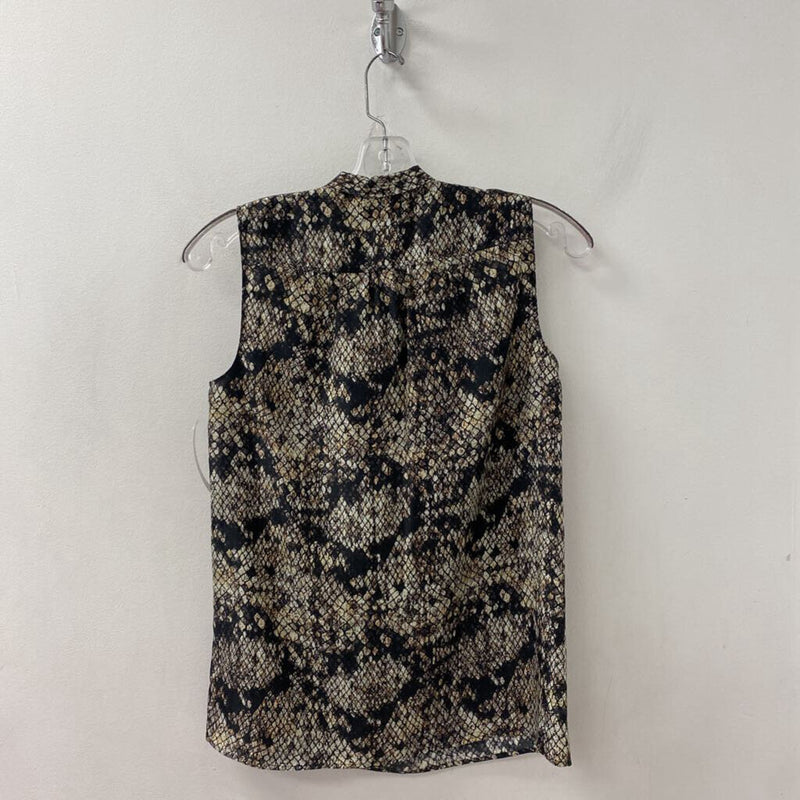 THEORY WOMEN'S TOP black cream mix S