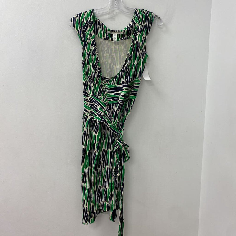 DIANE von FURSTENBERG WOMEN'S DRESS green navy cream mix 2
