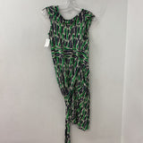 DIANE von FURSTENBERG WOMEN'S DRESS green navy cream mix 2