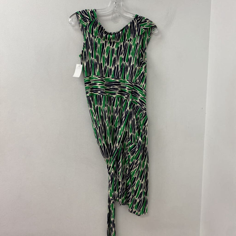 DIANE von FURSTENBERG WOMEN'S DRESS green navy cream mix 2