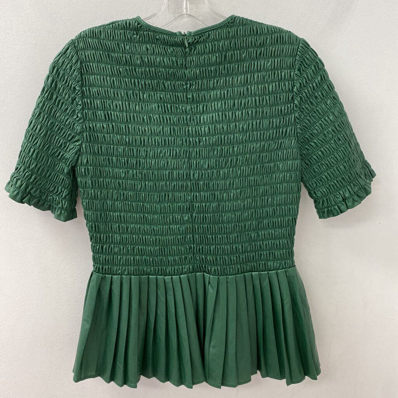 ZARA WOMEN'S TOP green XS