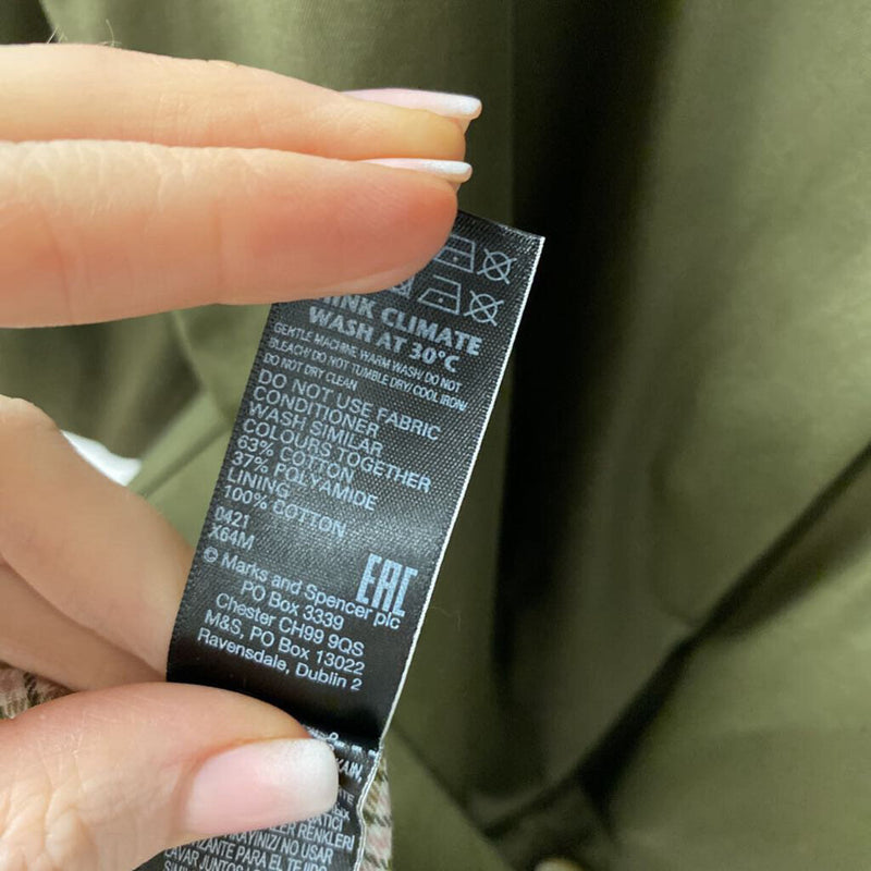 M&S WOMEN'S COAT olive green 14
