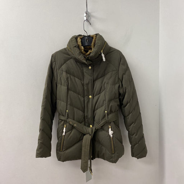 COLE HAAN WOMEN'S COAT olive green XL