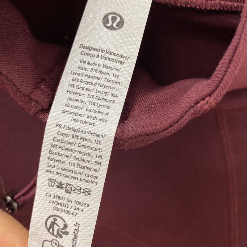 LULULEMON WOMEN'S ACTIVE TOP burgundy 4