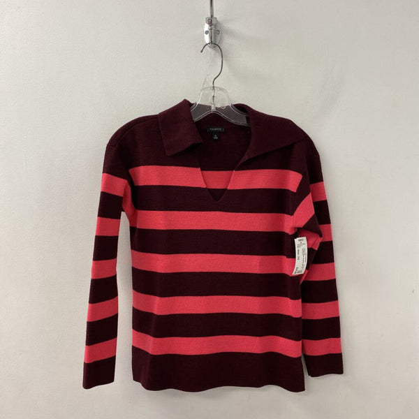 TALBOTS WOMEN'S SWEATER burgundy pink mix XS