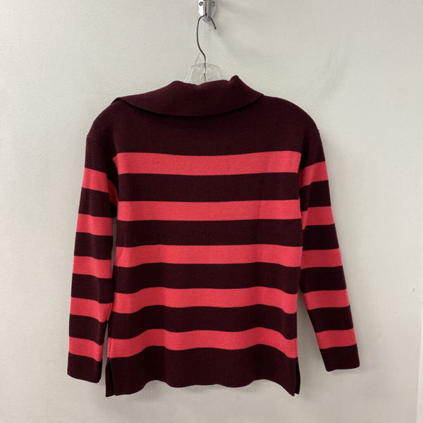 TALBOTS WOMEN'S SWEATER burgundy pink mix XS