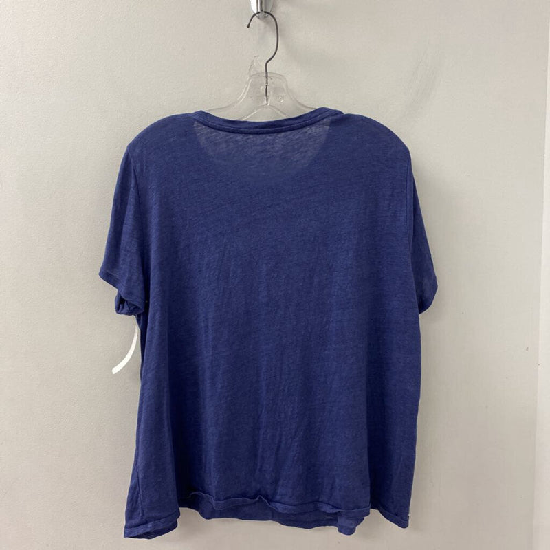 EILEEN FISHER WOMEN'S T-SHIRT blue L