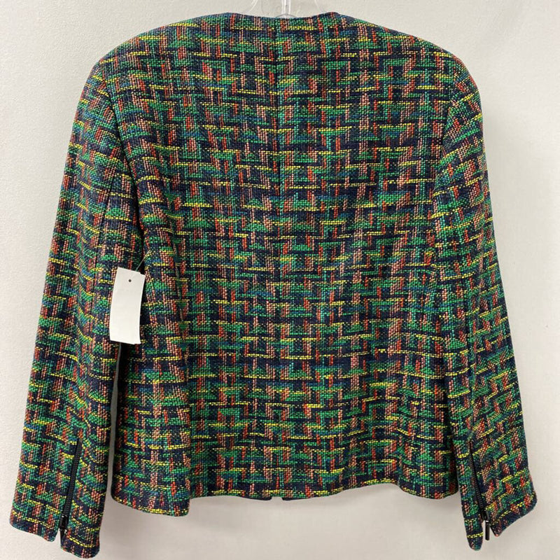 AKRIS punto WOMEN'S BLAZER/JACKET green navy red mix 4