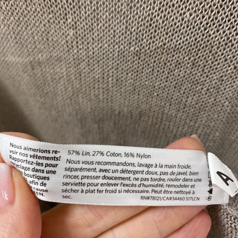 EILEEN FISHER WOMEN'S CARDIGAN taupe L