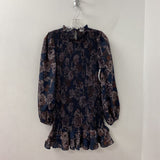 ZARA WOMEN'S DRESS navy purple mix S