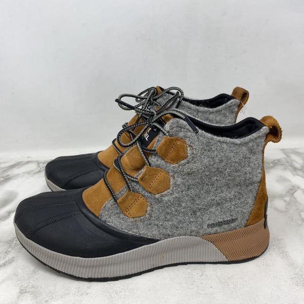 SOREL WOMEN'S BOOTS WINTER grey black tan 9
