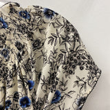 TALBOTS WOMEN'S DRESS cream blue black mix XL