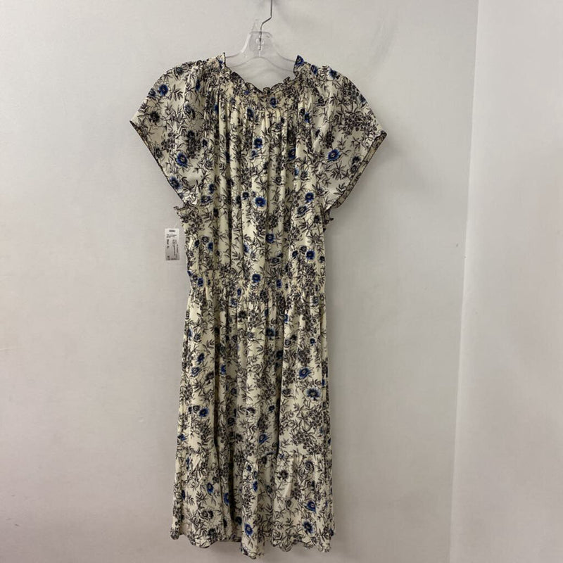 TALBOTS WOMEN'S DRESS cream blue black mix XL