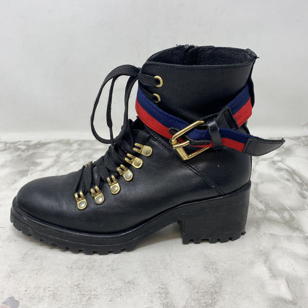 STEVE MADDEN WOMEN'S BOOTS black red navy 6