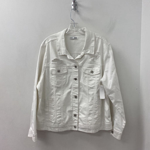 DEX WOMEN'S PLUS TOP white 2X