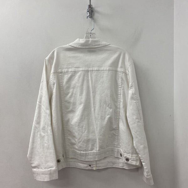 DEX WOMEN'S PLUS TOP white 2X