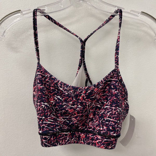 LULULEMON WOMEN'S ACTIVE BRA pink navy white 8