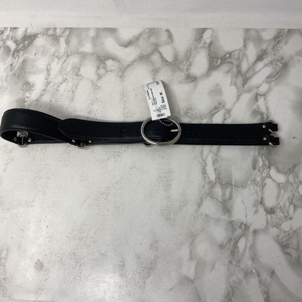 COLE HAAN WOMEN'S BELT black silver M