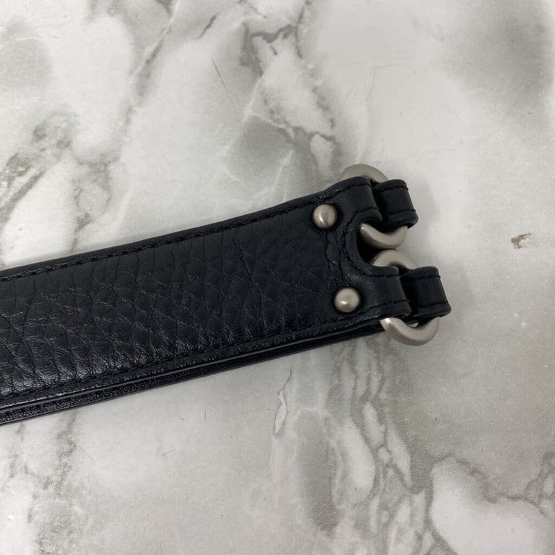 COLE HAAN WOMEN'S BELT black silver M