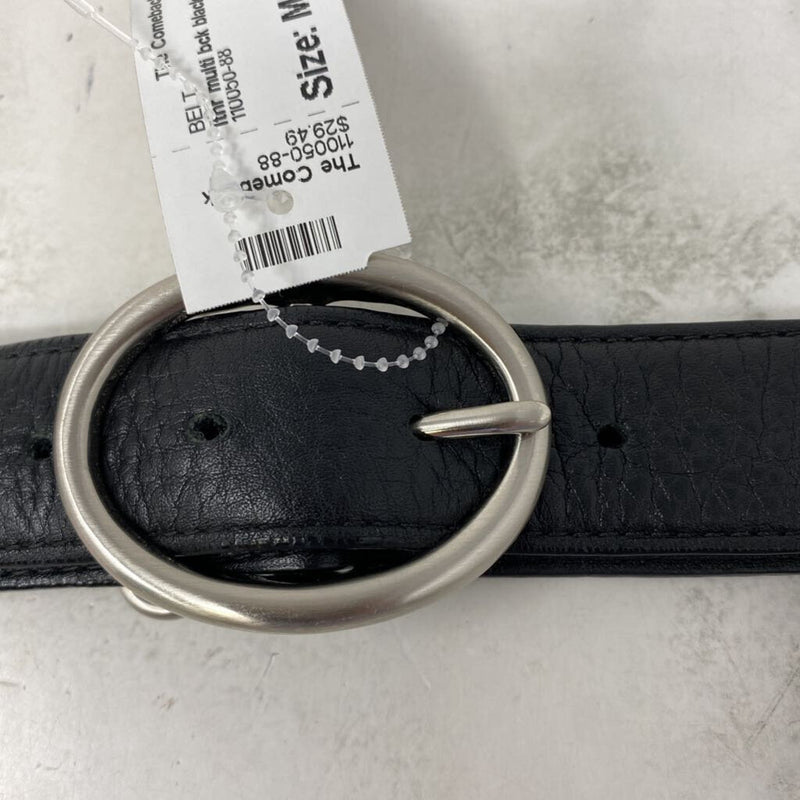 COLE HAAN WOMEN'S BELT black silver M